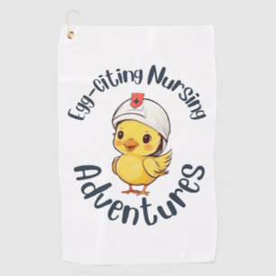 Egg-citing Nursing Adventures Relaxed Fit  Golf Towel