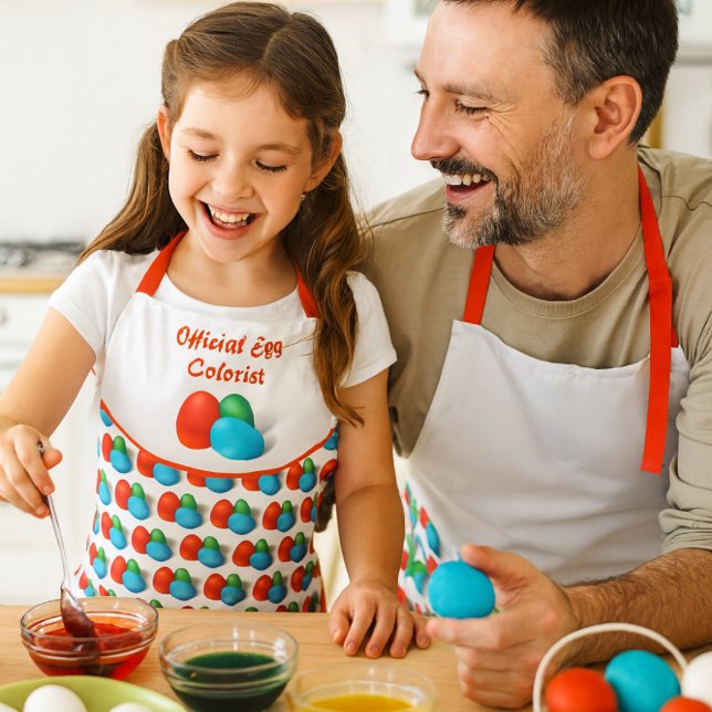 Egg Colourist Cute Easter  Apron (Cherished memories of egg coloring with family are made even sweeter with this adorable apron.)