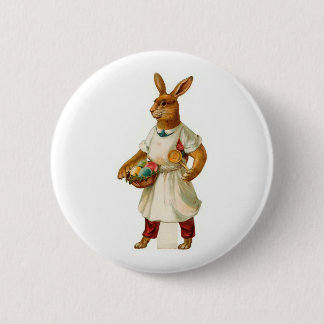 Egg Cook Vintage Easter Bunny 6 Cm Round Badge