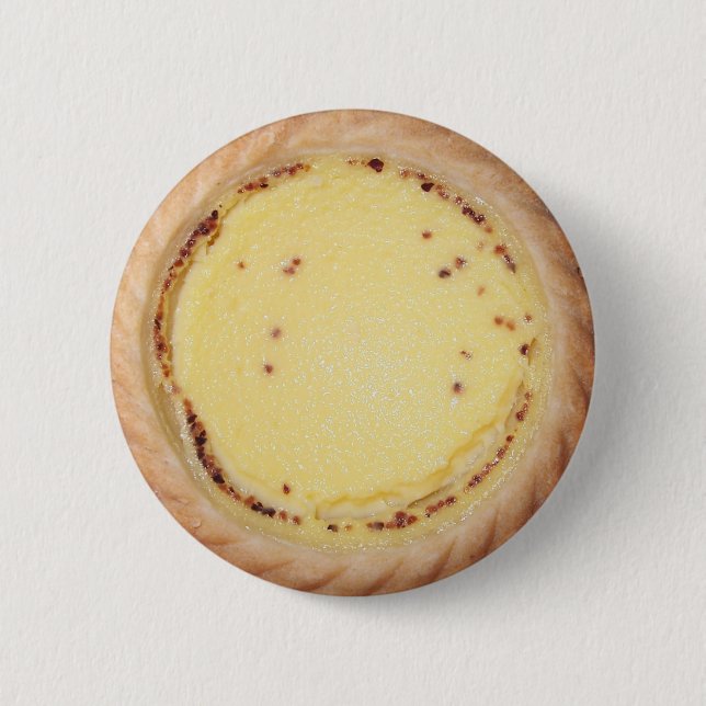 Egg Custard Tart 6 Cm Round Badge (Front)