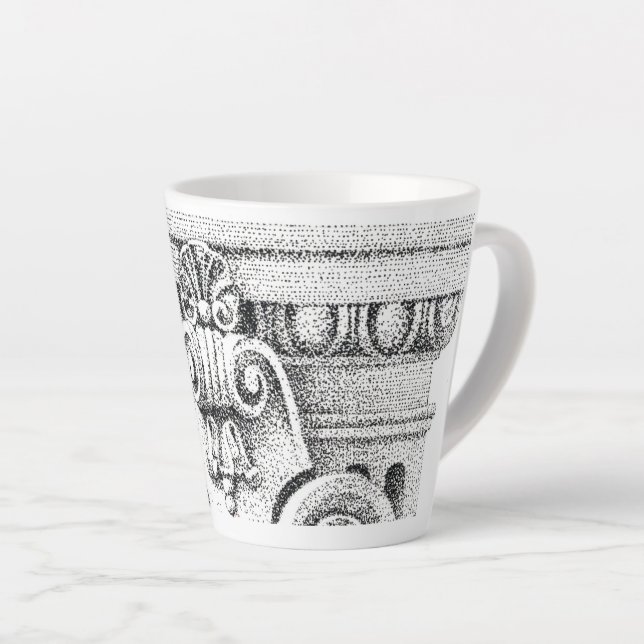 EGG & DART Latte Mug (Right Angle)