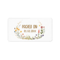 Egg Date Label Packed On Date Watercolor Grey Hen