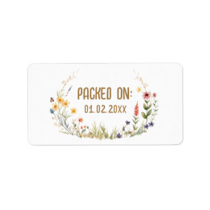 Egg Date Label Packed On Date Watercolor Grey Hen
