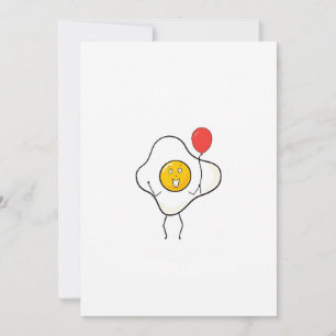 Egg design with balloon, personalise, customise invitation