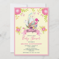Egg, Flamingo, Bunny and Flowers Baby Shower