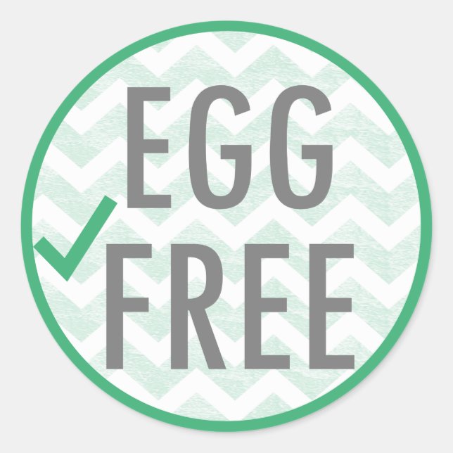 Egg Free Food Allergy Alert Stickers (Front)