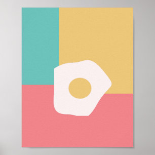 Egg Fried Breakfast Colourful  Pop Art  Style Poster