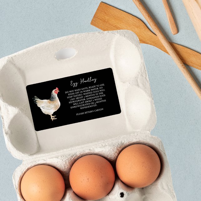 Egg Handling Instruction Sticker Carton Care Label (Creator Uploaded)