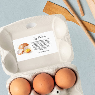 Egg Handling Instruction Sticker Carton Care Label