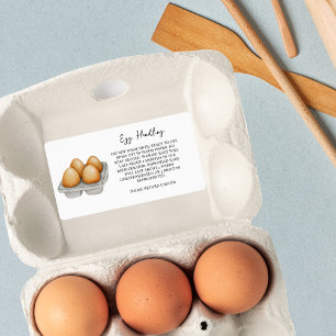 Egg Handling Instruction Sticker Carton Care Label