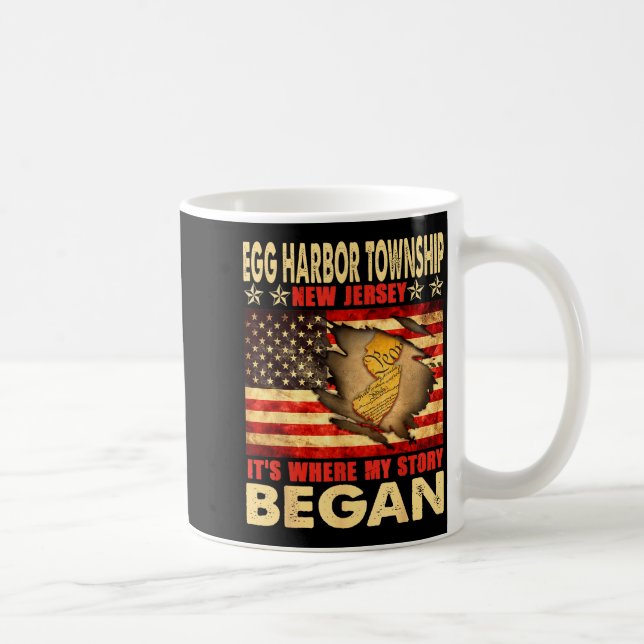Egg Harbor Township New Jersey Usa Flag 4th Of Jul Coffee Mug (Right)