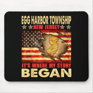 Egg Harbor Township New Jersey Usa Flag 4th Of Jul Mouse Mat