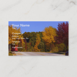 Egg Harbour, WI Fall Season with Trolley Car Business Card