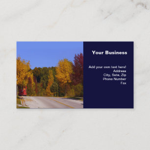 Egg Harbour, WI Fall Season with Trolley Car Business Card