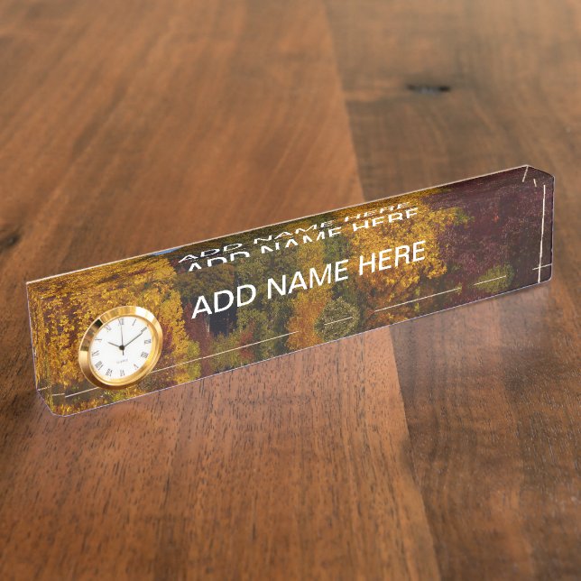 Egg Harbour, WI Fall Season with Trolley Car Nameplate (Side)