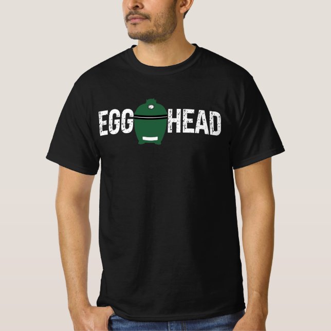 Egg Head BBQ Shirt – Funny Ceramic Grillmaster (Front)