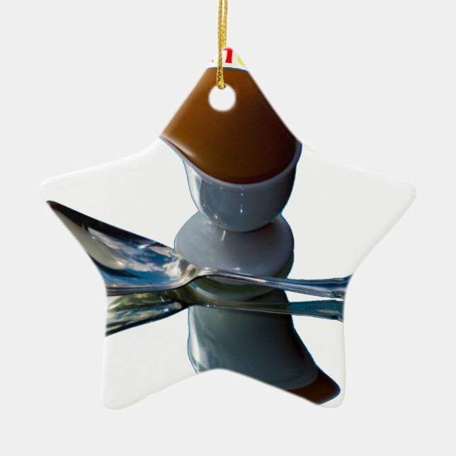 Egg Head Quirky Designs Ceramic Tree Decoration (Front)