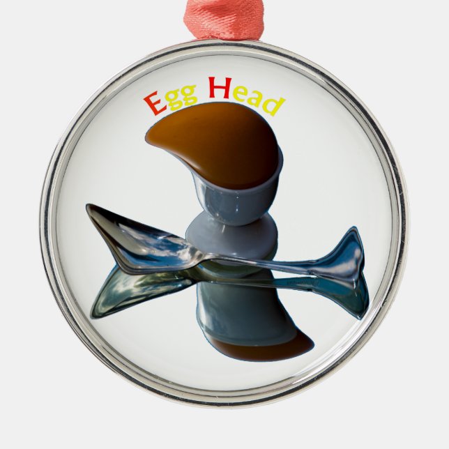 Egg Head Quirky Designs Metal Tree Decoration (Front)
