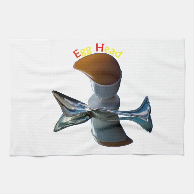 Egg Head Quirky Designs Tea Towel (Horizontal)