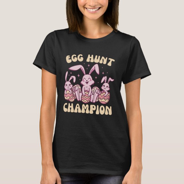 Egg Hunt Champion  Cute Easter Egg for Boys Girls  T-Shirt (Front)
