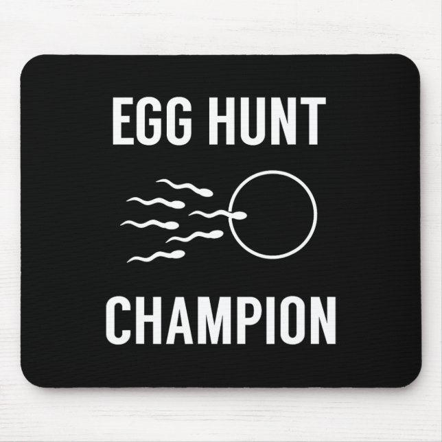 Egg Hunt Champion Fun Dad Easter Pregnancy Announc Mouse Mat (Front)