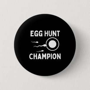 Egg Hunt Champion Funny Dad Easter Pregnancy Annou 6 Cm Round Badge