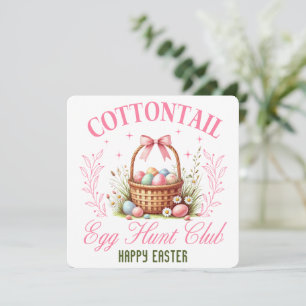 Egg Hunt Club Happy Easter Greeting Card