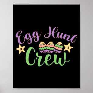 Egg Hunt Crew Cute Easter Egg For Boys Girls 2 Poster