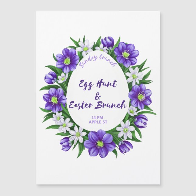 Egg hunt, Easter Brunch invitation (Front)
