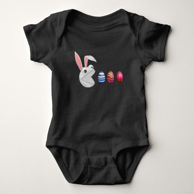 Egg Hunt Easter Bunny Baby Bodysuit (Front)