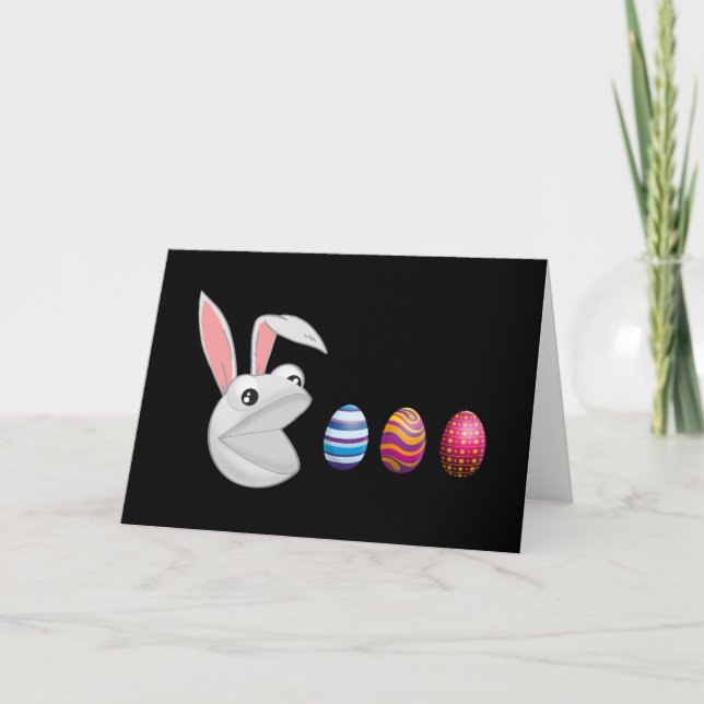 Egg Hunt Easter Bunny Card (Front)