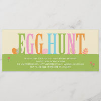 Egg Hunt Easter Party Invitation