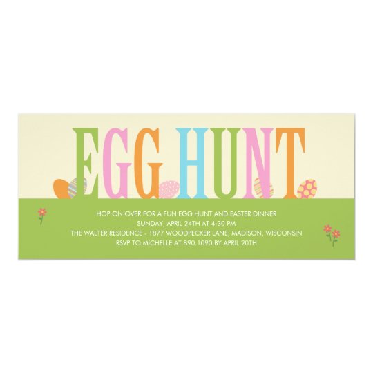 Egg Hunt Easter Party Invitation
