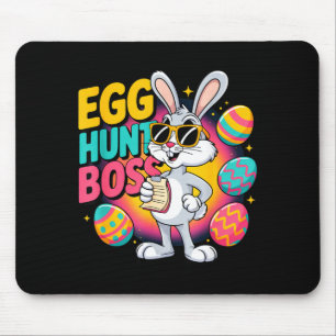 Egg hunt funny bunny retro boss mouse mat