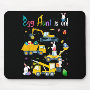 Egg Hunt Is On Construction Trucks Easter Bunny Bo Mouse Mat