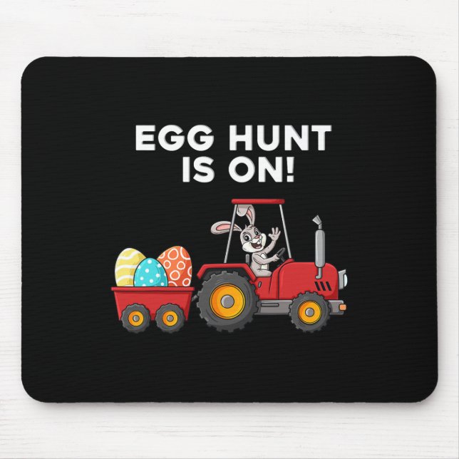 Egg Hunt Is On Easter Day Bunny Boys Girls Kids  Mouse Mat (Front)