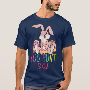 Egg Hunt Is On Happy Easter Bunny Easter Egg Boys  T-Shirt