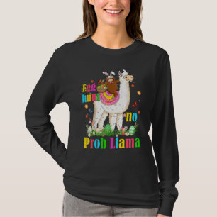Egg Hunt No Prob Llama Bunny Sloth Riding Llama Ea T-Shirt