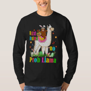 Egg Hunt No Prob Llama Bunny Sloth Riding Llama Ea T-Shirt