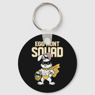 Egg Hunt Squad Bunny Family Matching Easter Party Key Ring
