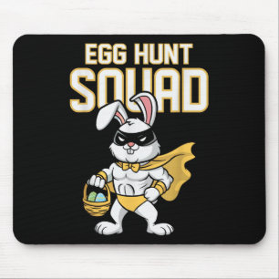 Egg Hunt Squad Bunny Family Matching Easter Party Mouse Mat