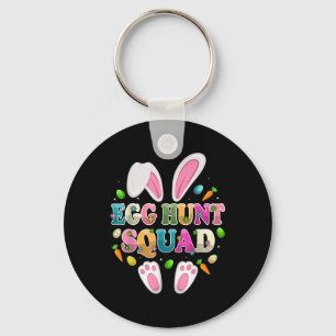 Egg Hunt Squad Bunny Happy Easter Day Key Ring