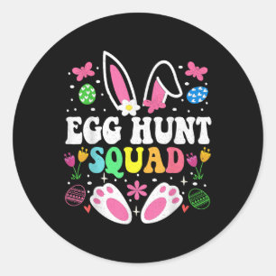 Egg Hunt Squad Egg Hunt Crew Family Happy Easter B Classic Round Sticker