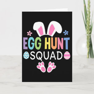 Egg Hunt Squad Funny Family Easter Bunny Boys Girl Card
