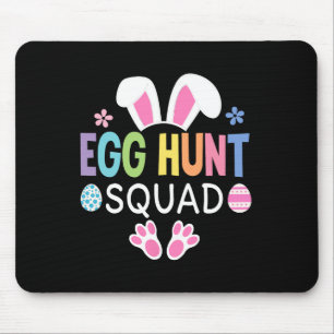 Egg Hunt Squad Funny Family Easter Bunny Boys Girl Mouse Mat