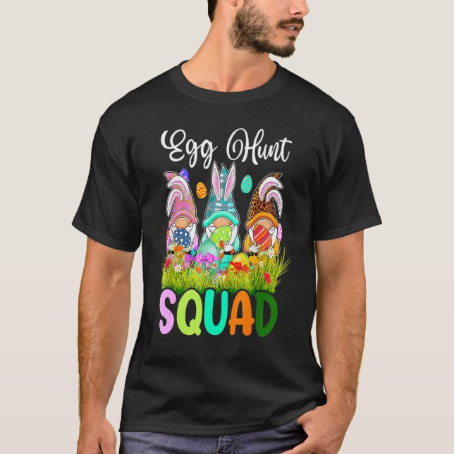 Egg Hunt Squad Gnomes Easter Day Bunny 5 T-Shirt (Front)