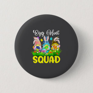 Egg Hunt Squad Gnomes Easter Day Bunny Ears Easter 6 Cm Round Badge