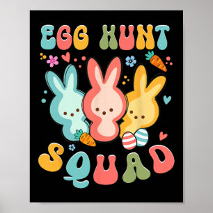 Egg Hunt Squad Hunting Season Funny Easter Day Bun Poster