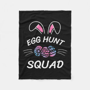 Egg Hunt Squad Hunting Season Funny Easter Day Par Fleece Blanket