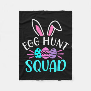 Egg hunt squad shirt hunting season funny easterEg Fleece Blanket